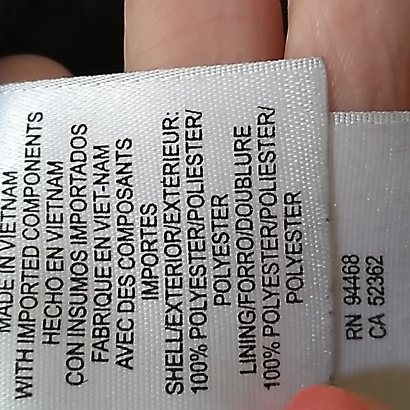 Liz Claiborne Black Trench Coat Jacket. Size Small - Picture 13 of 13